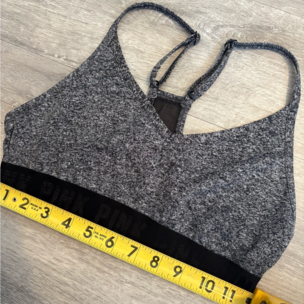 Pink Victoria's Secret Women's Black and Gray Sports Bra Medium - Picture 13 of 15